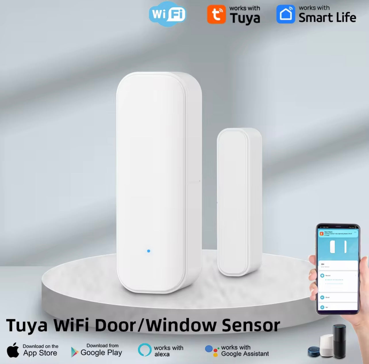 Tuya smart & window door sensor Sensoo Pakistan | WiFi Home Automation