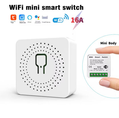 Wifi mini smart switch 16A Power monitoring Ac, Water motor Sensoo Pakistan | WiFi Home Automation