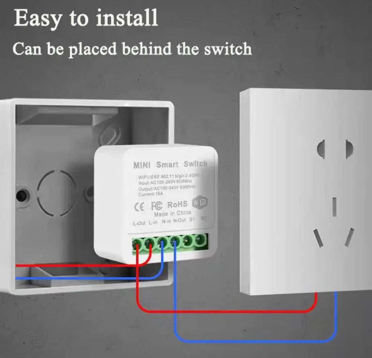mini smart switch module easily install under switch 1gang, 2gang, 3gang, 4gang Sensoo Pakistan | WiFi Home Automation